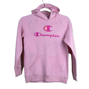 Champion Little  Girls Raglan Hooded Sweatshirt Sz L